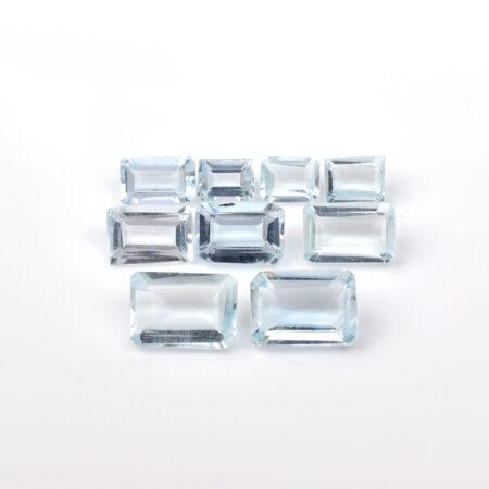 sky blue topaz baguette cut