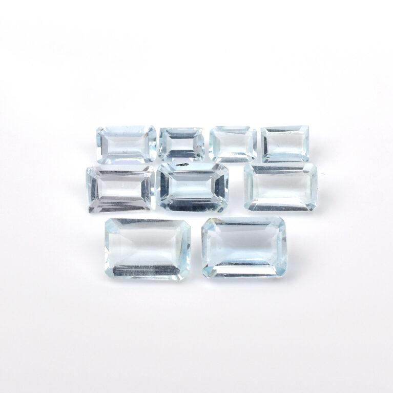 sky blue topaz baguette cut