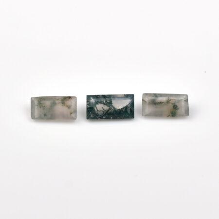 moss agate baguette cut