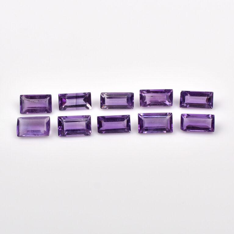 amethyst baguette cut